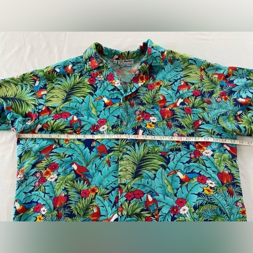 The Bagshaws of St. Lucia true vintage Hawaiian shirt with toucans and parrots. - Picture 7 of 8